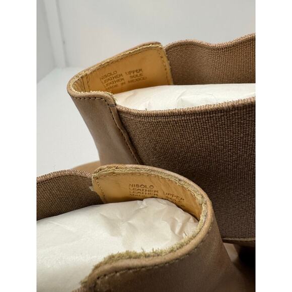 Nisolo Ana Chelsea Boots Tan Distressed Leather Size 11 Block Heel Ankle Boots - Picture 8 of 11